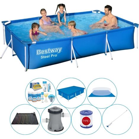 Bestway Bestway Steel Pro Rectangulaire - 300x201x66 cm - 8-pièces S21561