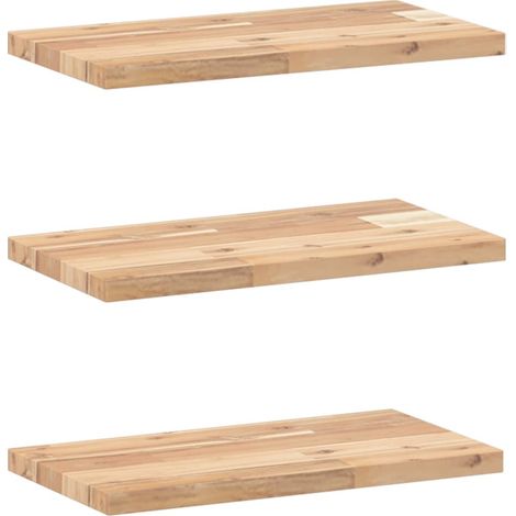 Maison Exclusive - Schweberegale 3 Stk. 60x20x2 cm Massivholz Aka
