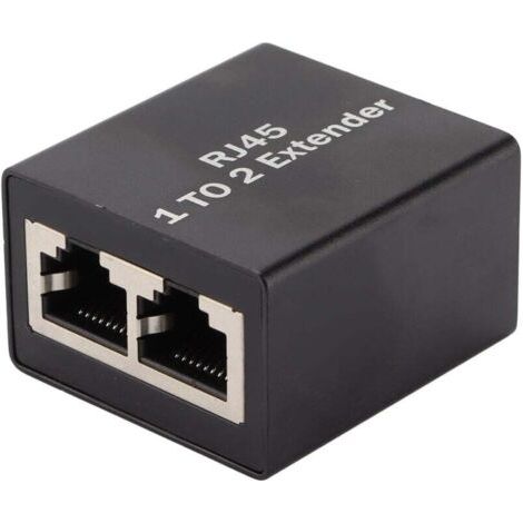 Répartiteur Ethernet Adaptateur de connecteur réseau RJ45 Répartiteur d'extension de prise Ethernet Répartiteur un à deux