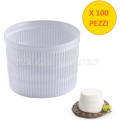 100 PEZZI Fuscella Fuscelle Forma Ricottiera Ricotta Formaggio 500 GR Fustella Stampo (1/4)