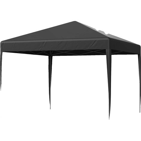 Tente Gazebo, Auvent Imperméable, Montage Facile, 3x3m Gris (1/2)