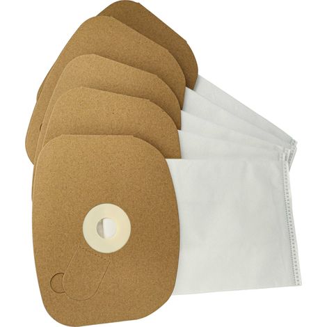 vhbw 5x Vacuum Cleaner Bag Replacement for Sprintus 119102 for Vacuum Cleaner, Microfleece, 36 cm x 17 cm, White (1/4)