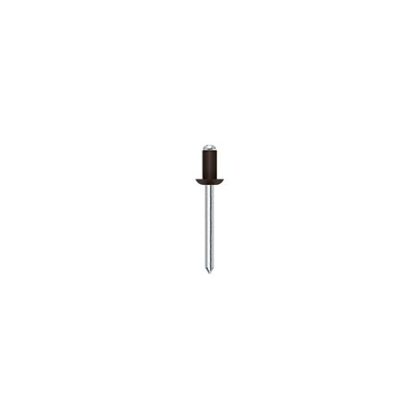 Rivetto a strappo in alluminio con testa bombata colore testa di moro 4,8x12 mm