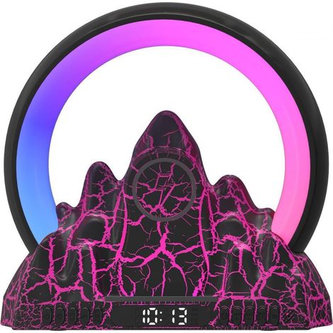 perfk Réveil Haut-Parleur veilleuse, lumières avec pour Chambre à (1/5)