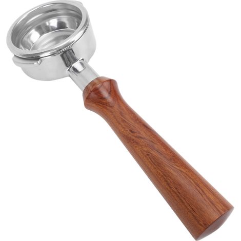 Porte-filtre sans fond de rechange de 58 mm avec poignée en acier inoxydable et filtre à oreilles obliques pour machine à café NOWWA type F, branche rouge acide (1/5)