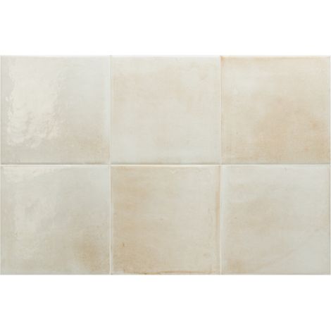 Carrelage extérieur piscine carré beige brillant 15x15 cm SPA&POOLS CANVAS (vendu par boite de 0,50m2) (1/4)