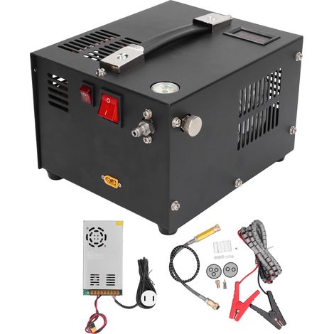 Compresseur PCP 30MPA Haute Pression Pompe de Gonflage Rapide avec Ventilateur de Refroidissement et Transformateur 110V Prise US (1/5)