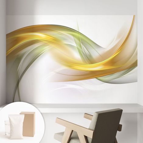 Tapete Vliestapete mit Kleber - abwaschbar - Tapete mit Motiv - trendige Wanddeko - elegant Fototapete Fließende Harmonie 104x70 cm (1/5)