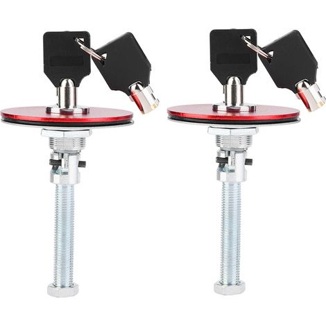 Kit voiture verrou capot universel alliage aluminium avec clé goupille et loquet sécurité rouge (1/5)