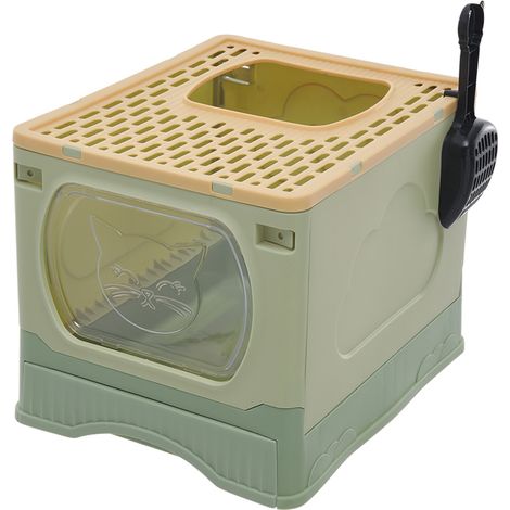 Liningandhome Foldable Cat Litter Box Top Entry Anti-Splashing Cat Toilet (1/5)