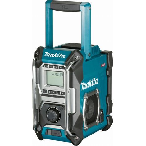 Makita – Radio de chantier 12 à 40V Li-Ion – Certifié IP65 pour chantiers humides – Prise AUX-IN 3,5 mm – Son stéréo riche – MR001G