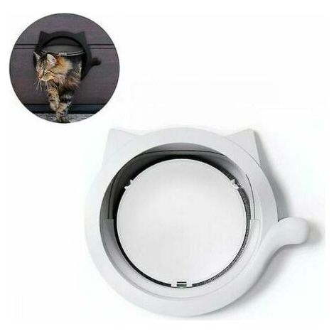 QORVA-Chatière Chat Flip, Chatière Chien Chatière Blanc Hole (1/5)