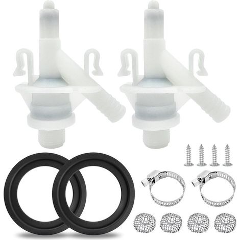 Kit de valve d'eau pour toilettes Dometic (Modèle 385311641) — Ensemble de 2 pièces (Compatible avec les séries 300, 301, 310, 311, 320, 321) — Conception anti-fuite (1/5)