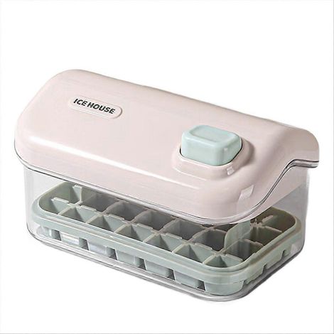 Eiswürfelform mit großem Fassungsvermögen für den heimischen Eiswürfelbereiter, Eiswürfelbox für den Kühlschrank, rosa B (1/5)