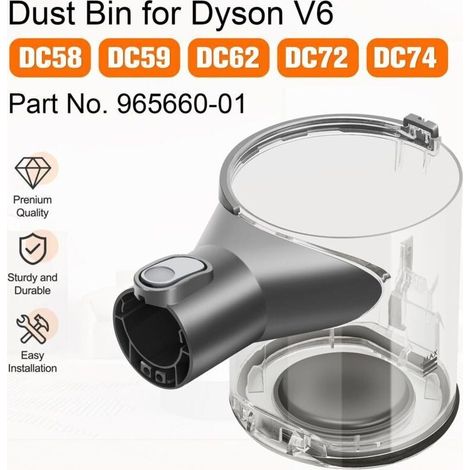 Staubbehälter für Dyson V6 Staubsauger, Ersatzteile DC58 DC59 DC62 DC74, Ersatzbehälter für Staubsauger (1/5)