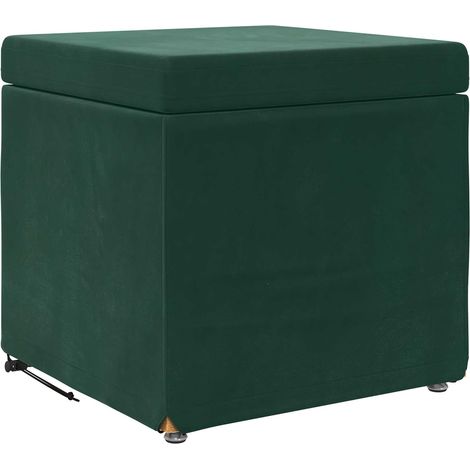Stool Dark Green 41 x 41 x 40 cm Velvet and Engineered Wood vidaXL