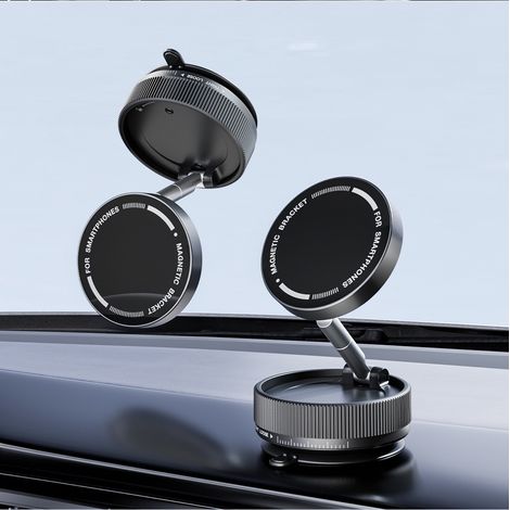 Supporto magnetico per telefono da auto: adsorbimento sottovuoto e rotazione a 360° (1/5)