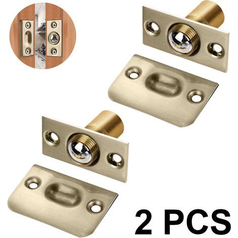 piezas de pestillo de bola para puerta de armario, pestillo de rodillo ajustable de acero inoxidable para cerraduras de bola de herrajes para puertas de balcón (1/5)
