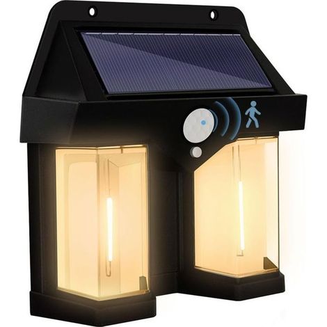 1 applique solaire murale à filament de tungstène, lampe à induction, ampoule solaire suspendue pour usage extérieur, porche, jardin (1/4)