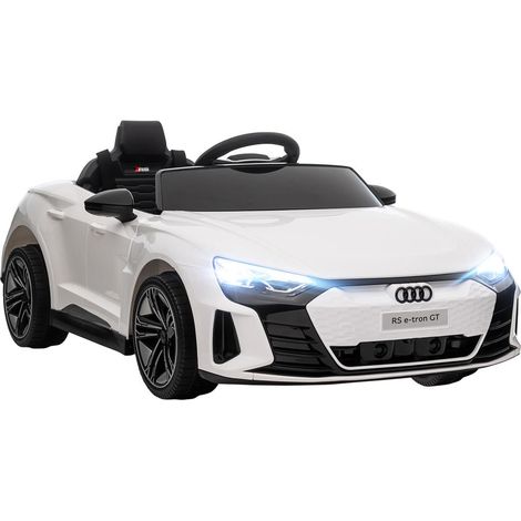 Voiture Électrique Enfant Télécommandée Véhicule avec Suspensions et Musique 5 km/h pour 3-5 Ans Blanc et Noir 103x58x41 cm (1/5)