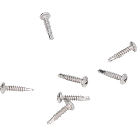 Lot de 100 vis autoperceuses inox tête ronde M4.2x19, quincaillerie de fixation, kit accessoires (1/5)