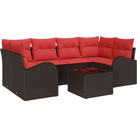 Maison Exclusive - Gartensofa-set Braun 55 x 55 x 37 cm Poly-Ratt