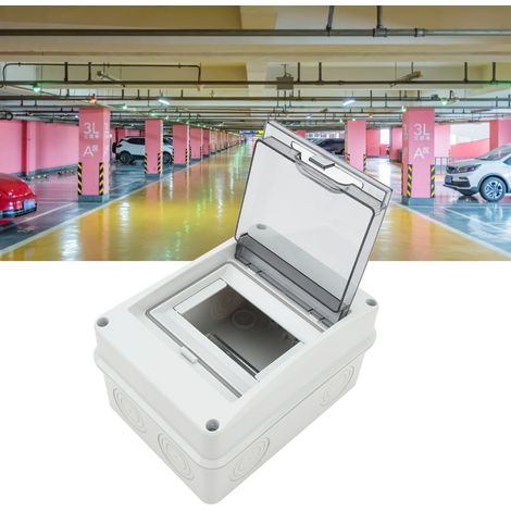 Boîte de distribution électrique domestique étanche à 5 voies, à montage en saillie, avec interrupteur pneumatique et disjoncteur. (1/5)