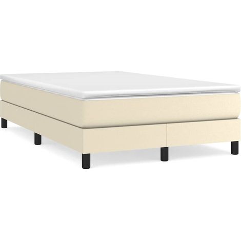 Maison Exclusive - Boxspringbettgestell Creme 120x200 cm Kunstled (1/5)