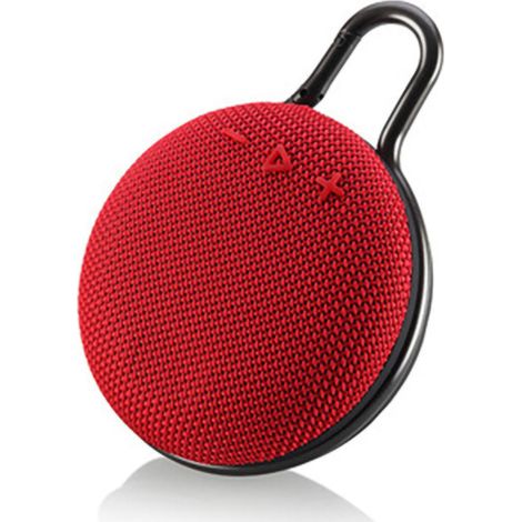 Mini Enceinte Bluetooth Portable, Haut-Parleur Sans Fil Métal Lourd Basses Multifonction pour Voyage Extérieur Maison Rouge (1/5)