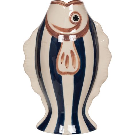 Amadeus - Vase poisson bleu marine (1/2)