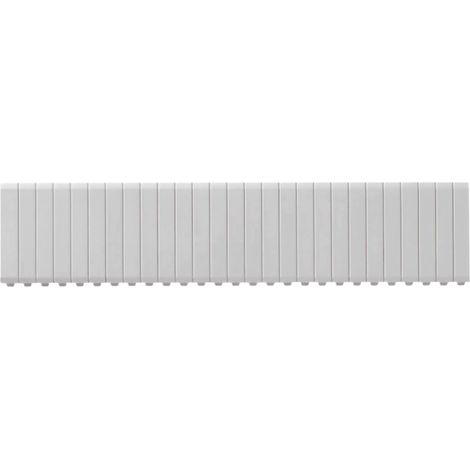 Obturador en banda de 24 módulos con precorte cada medio módulo IP20 5,4x43x1cm color blanco puro