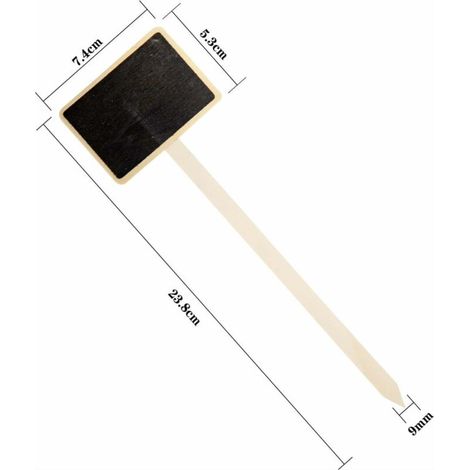 30 pcs Etiquettes de Plantes en Ardoise Mini Tableau Noir Marqueur de Jardin Plante Signe Tags en Bois étiquettes Potager pour Fleur Légumes Graine Jardin Pépinière (1/4)