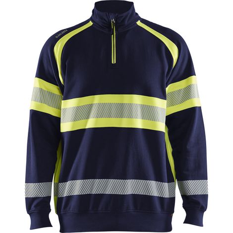 Sweat de travail haute visibilité 3553 - Marine/Jaune L