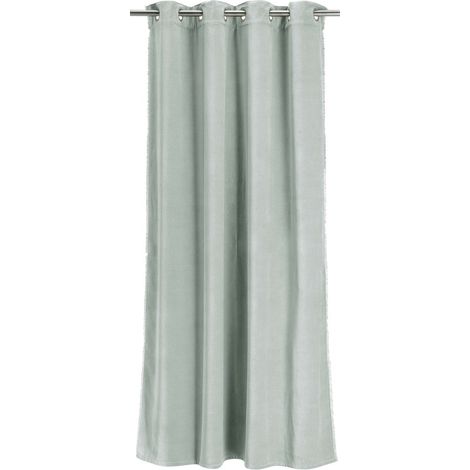 Rideau uni coloris titane pour décoration de salon et chambre - 135 x 280 cm - PANGIVO