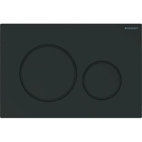 PLACCA DI COPERTURA 2 TASTI SIGMA 20 GEBERIT Nera opaco bordi tasti nero