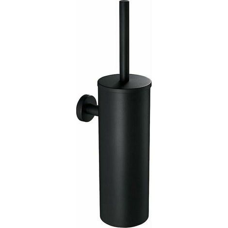 Brosse Toilettes WC Suspendu Noir avec Support de Brosse, Balai Toilette WC en Acier INOX 304 à Manche Long, Brosse de Toilette avec Support Brosse Antibactérienne (1/5)