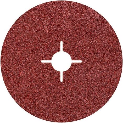 Disques en fibre pour meuleuse - Lot de 5 - Grain 100 résine - Décapage métal intense - Industrie et atelier - Diamètre 125 mm (1/2)