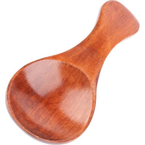 Lot de 2 mini cuillères en bois, 8,5 x 3,5 cm, pour pots à épices, glaces et yaourts, robustes et polyvalentes, marron (1/5)