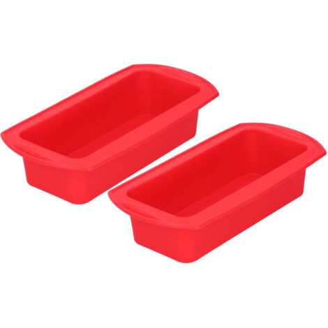 DEESSE SHOP-Wakects Silicone Cake Pan Red 2lb Baking Tool, Fil For Microwave Safe, Soft and Conforty, Longue Durée, Haute Température, Facile à Nettoyer, pour la Pâtisserie à Domicile (1/5)