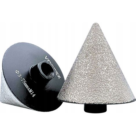 Fraise Conique en Diamant pour Grès Céramique 3-75 mm Très Grande Taille (1/5)