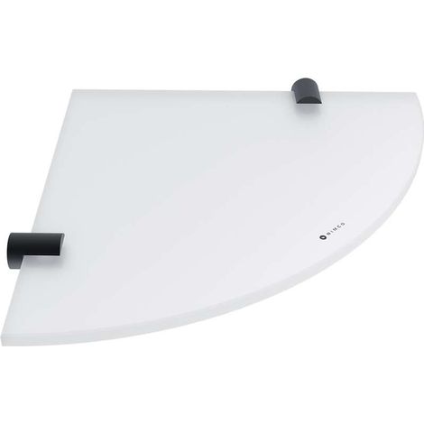 Nimco Bormo - Étagère d’angle, verre/noir mat BRC 11091RB-90 (1/2)