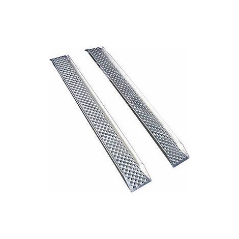 Maxter – Rampes de chargement aluminium 1M80 – Charge max 400kg – Lot de 2 – Rebords de 4,5cm pour sécurité accrue