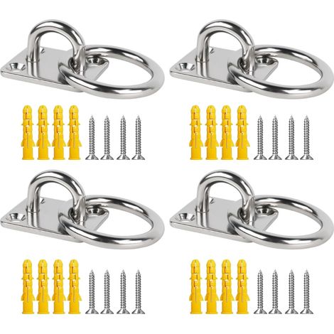 Un jeu de 4 œillets de protection en acier inoxydable - œillets filetés - adaptés aux kayaks et canoës (1/5)