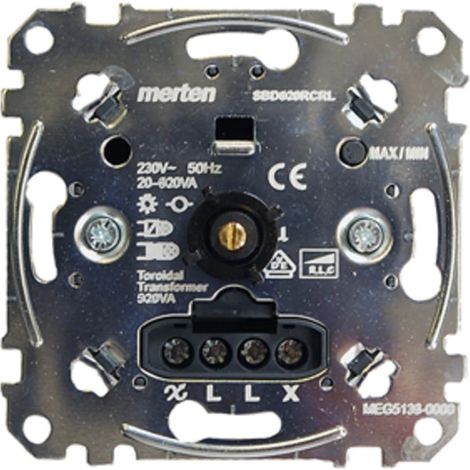 Variateur rotatif Merten universel encastré, 20-600 W/VA