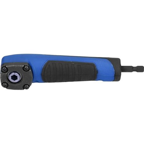 Taladros de ángulo recto, adaptador para taladro de ángulo recto, adaptador multifuncional para taladro de impacto de 90 grados, para uso en espacios reducidos (azul) (1/5)
