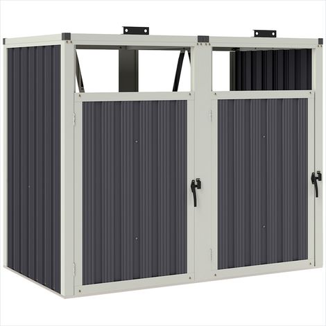 SunJet Abri de jardin, cabanon de jardin, Abri pour 2 poubelles 240 L - Réf. 736NX0GSRF6X (1/5)