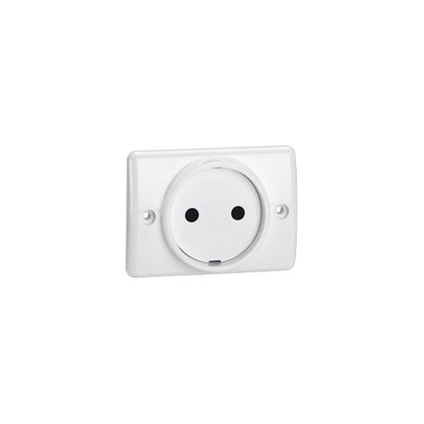 Legrand 050806 – Einbausteckdose für Sockelleiste – 2P – 16 A – 250 V – WEISS