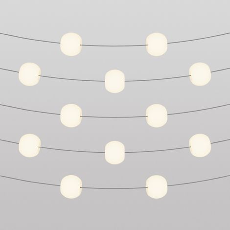 Creative Cables - Catena luminosa 12 punti luce da esterno IP67 Grigio - Marina12 Cherry (1/4)
