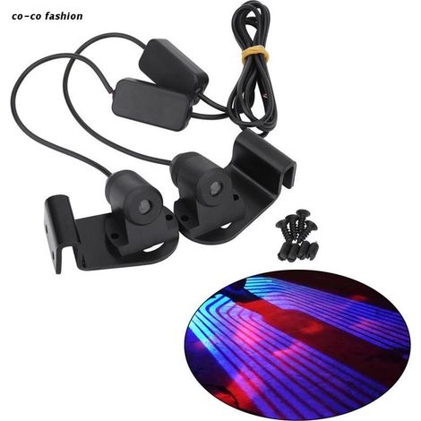(Bleu) 517B Projecteur lumineux sans fil personnalisé avec logo ailes d'ange pour portière de voiture (1/4)