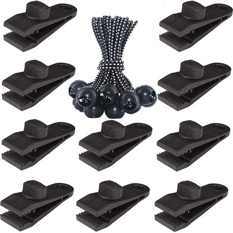 Heavy Duty Lock Grip Tarp Clips, 20 Pack Heavy Duty Tarp Clamps, Shark Tent Fasteners Clips Holder, Pool Awning Cover Bungee Cord Clip, Car Cover Clamp (1/5)